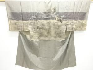 アンティーク　松に文字模様男物長襦袢